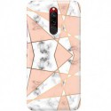 ETUI CLEAR NA TELEFON XIAOMI REDMI 8 MARMUROWE TRÓJKĄTY