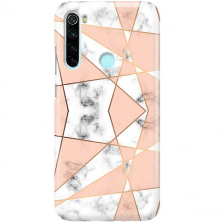 ETUI CLEAR NA TELEFON XIAOMI REDMI NOTE 8 MARMUROWE TRÓJKĄTY