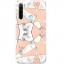 ETUI CLEAR NA TELEFON XIAOMI REDMI NOTE 8 MARMUROWE TRÓJKĄTY