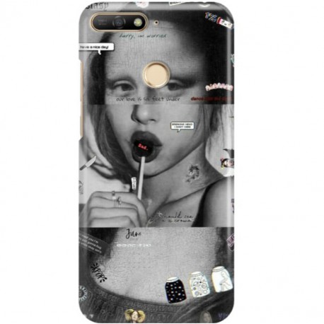 ETUI CLEAR NA TELEFON HUAWEI Y6 2018 PRIME MONA LISA Z LIZAKIEM