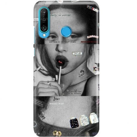 ETUI CLEAR NA TELEFON HUAWEI P30 LITE MONA LISA Z LIZAKIEM