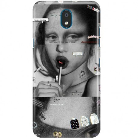 ETUI CLEAR NA TELEFON LG K30 2019 MONA LISA Z LIZAKIEM
