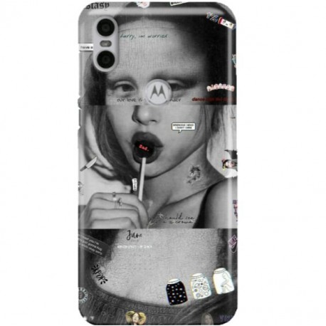 ETUI CLEAR NA TELEFON MOTOROLA MOTO ONE MONA LISA Z LIZAKIEM