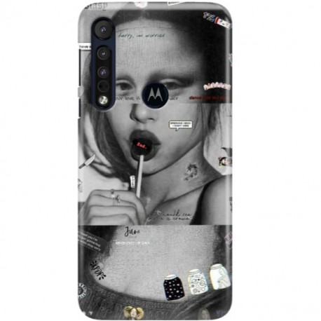 ETUI CLEAR NA TELEFON MOTOROLA MOTO ONE MACRO MONA LISA Z LIZAKIEM