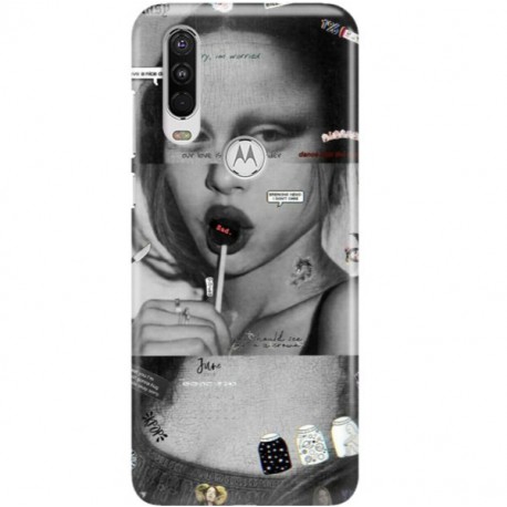 ETUI CLEAR NA TELEFON MOTOROLA MOTO ONE ACTION MONA LISA Z LIZAKIEM