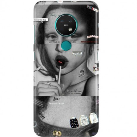 ETUI CLEAR NA TELEFON NOKIA 6.2 / 7.2 MONA LISA Z LIZAKIEM