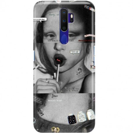 ETUI CLEAR NA TELEFON OPPO A9 2020 MONA LISA Z LIZAKIEM