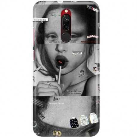 ETUI CLEAR NA TELEFON XIAOMI REDMI 8 MONA LISA Z LIZAKIEM