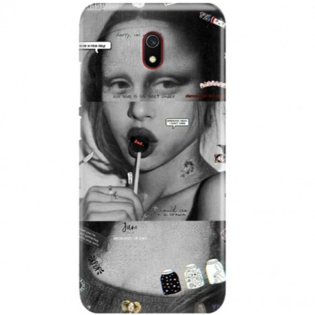 ETUI CLEAR NA TELEFON XIAOMI REDMI 8A MONA LISA Z LIZAKIEM