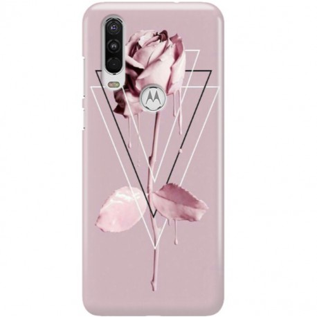 ETUI CLEAR NA TELEFON MOTOROLA MOTO ONE ACTION PINK ROSE