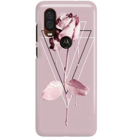 ETUI CLEAR NA TELEFON MOTOROLA MOTO ONE VISION PINK ROSE