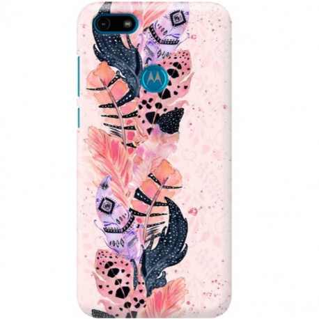 ETUI CLEAR NA TELEFON MOTOROLA MOTO E6 PLAY PIÓRKA BOHO