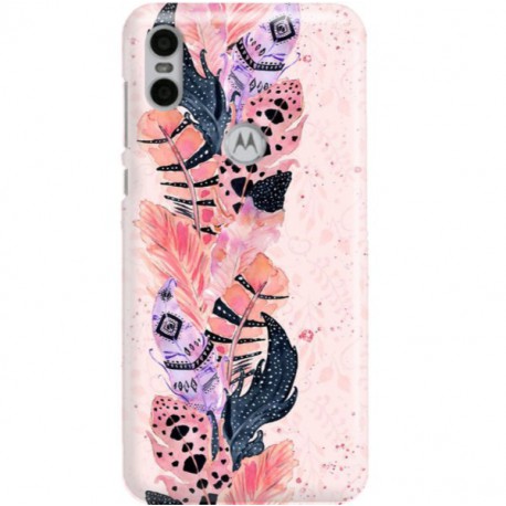 ETUI CLEAR NA TELEFON MOTOROLA MOTO ONE PIÓRKA BOHO