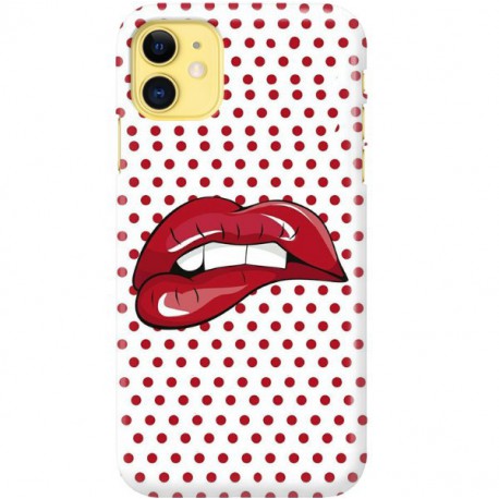 ETUI CLEAR NA TELEFON APPLE IPHONE 11 RED LIPS