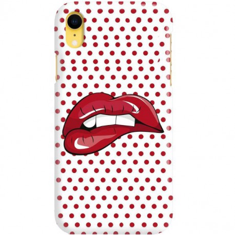 ETUI CLEAR NA TELEFON APPLE IPHONE XR RED LIPS