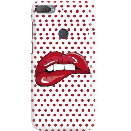 ETUI CLEAR NA TELEFON HTC DESIRE 12 PLUS RED LIPS