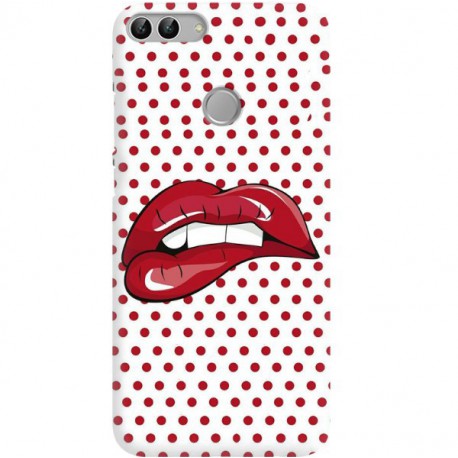ETUI CLEAR NA TELEFON HUAWEI P SMART RED LIPS
