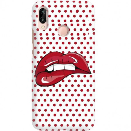 ETUI CLEAR NA TELEFON HUAWEI P20 LITE RED LIPS