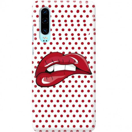 ETUI CLEAR NA TELEFON HUAWEI P30 RED LIPS