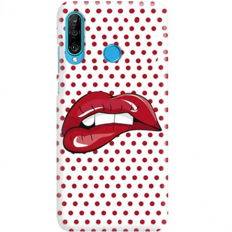 ETUI CLEAR NA TELEFON HUAWEI P30 LITE RED LIPS