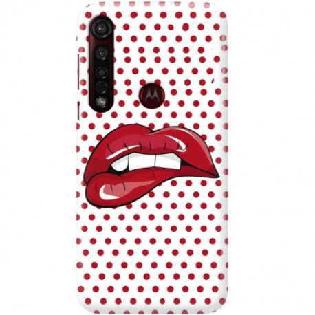 ETUI CLEAR NA TELEFON MOTOROLA MOTO G8 PLUS RED LIPS
