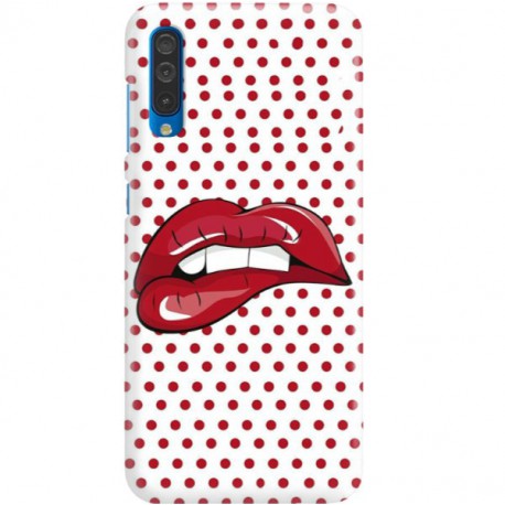 ETUI CLEAR NA TELEFON SAMSUNG GALAXY A50 RED LIPS