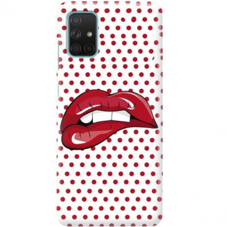 ETUI CLEAR NA TELEFON SAMSUNG GALAXY A71 RED LIPS