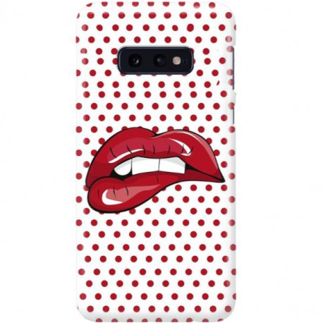 ETUI CLEAR NA TELEFON SAMSUNG GALAXY S10E RED LIPS