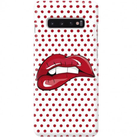 ETUI CLEAR NA TELEFON SAMSUNG GALAXY S10 PLUS RED LIPS