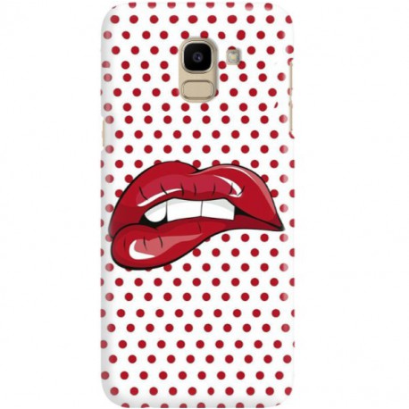 ETUI CLEAR NA TELEFON SAMSUNG GALAXY J6 2018 RED LIPS