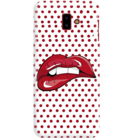 ETUI CLEAR NA TELEFON SAMSUNG GALAXY J6 PLUS 2018 RED LIPS