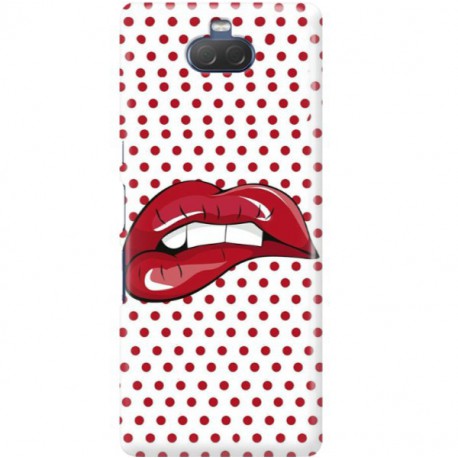 ETUI CLEAR NA TELEFON SONY XPERIA 10 RED LIPS
