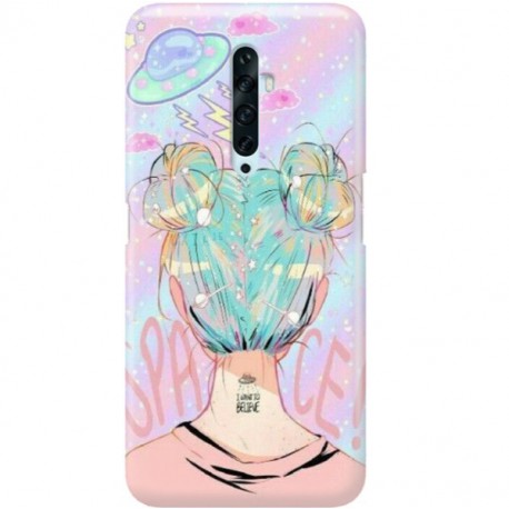ETUI CLEAR NA TELEFON OPPO RENO 2 SPACE HAIR