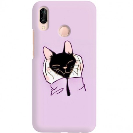 ETUI CLEAR NA TELEFON HUAWEI P20 LITE SŁODKI KOTEK