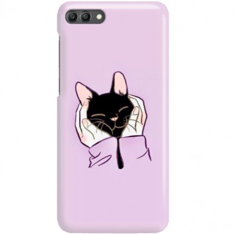 ETUI CLEAR NA TELEFON HUAWEI Y9 2018 SŁODKI KOTEK