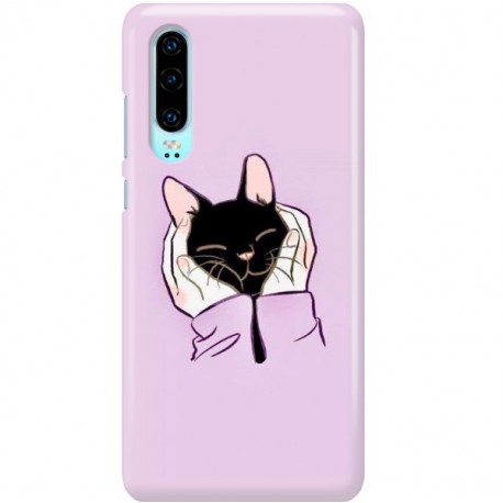 ETUI CLEAR NA TELEFON HUAWEI P30 SŁODKI KOTEK