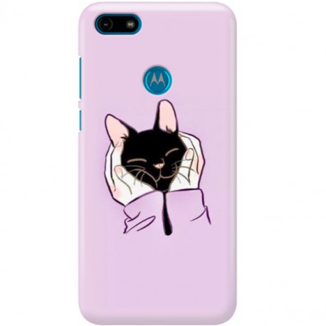 ETUI CLEAR NA TELEFON MOTOROLA MOTO E6 PLAY SŁODKI KOTEK