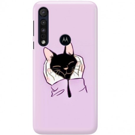 ETUI CLEAR NA TELEFON MOTOROLA MOTO ONE MACRO SŁODKI KOTEK