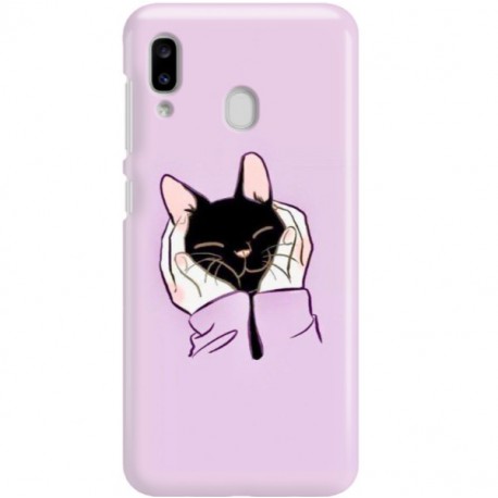 ETUI CLEAR NA TELEFON SAMSUNG GALAXY A20E SŁODKI KOTEK