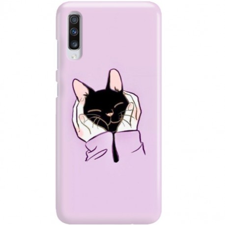 ETUI CLEAR NA TELEFON SAMSUNG GALAXY A70 SŁODKI KOTEK