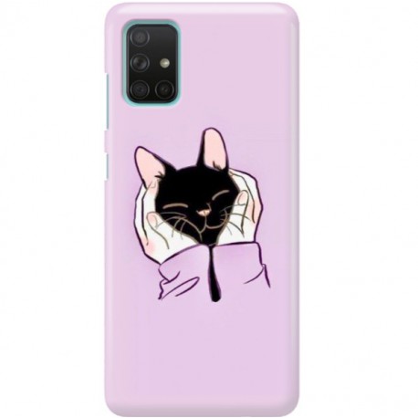 ETUI CLEAR NA TELEFON SAMSUNG GALAXY A71 SŁODKI KOTEK