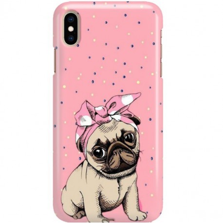 ETUI CLEAR NA TELEFON APPLE IPHONE XS MAX SŁODKI MOPS