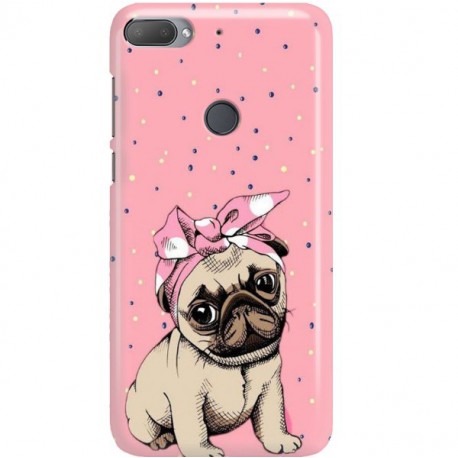 ETUI CLEAR NA TELEFON HTC DESIRE 12 PLUS SŁODKI MOPS