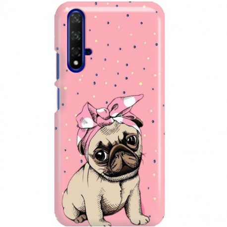 ETUI CLEAR NA TELEFON HUAWEI HONOR 20 SŁODKI MOPS