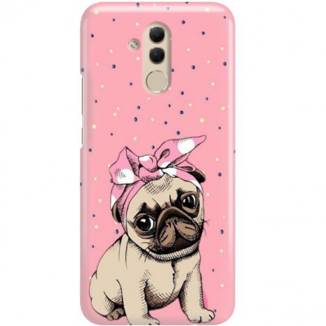 ETUI CLEAR NA TELEFON HUAWEI MATE 20 LITE SŁODKI MOPS