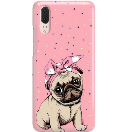 ETUI CLEAR NA TELEFON HUAWEI P20 SŁODKI MOPS