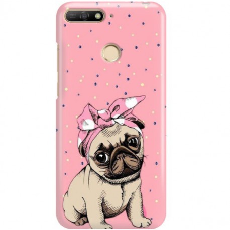 ETUI CLEAR NA TELEFON HUAWEI Y6 2018 PRIME SŁODKI MOPS