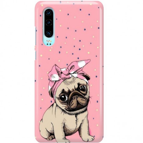 ETUI CLEAR NA TELEFON HUAWEI P30 SŁODKI MOPS