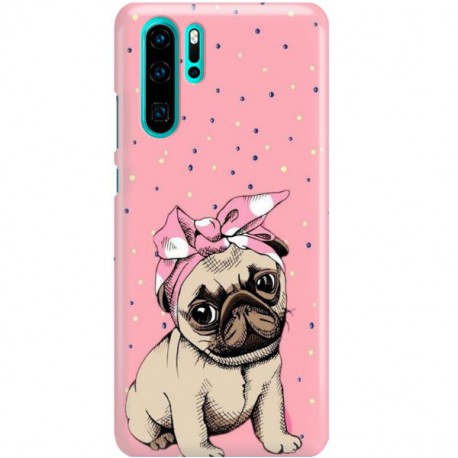 ETUI CLEAR NA TELEFON HUAWEI P30 PRO SŁODKI MOPS