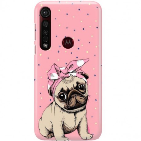 ETUI CLEAR NA TELEFON MOTOROLA MOTO G8 PLUS SŁODKI MOPS